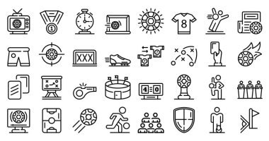 Futbol simgeleri seti, özet biçimi