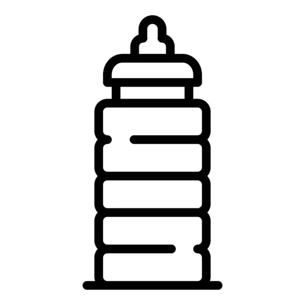 Icône de bouteille nouveau-né, style contour — Image vectorielle