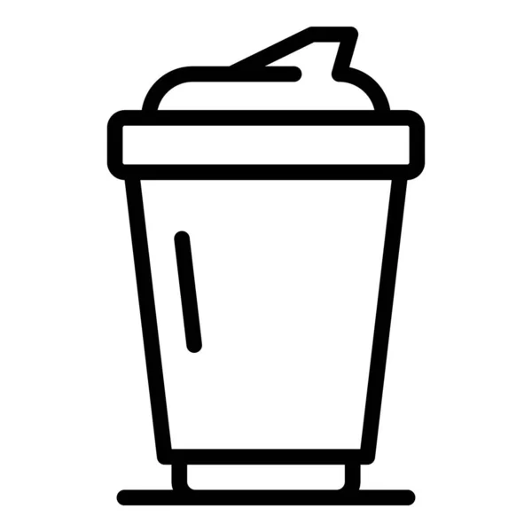 Icona coppa Latte, stile contorno — Vettoriale Stock