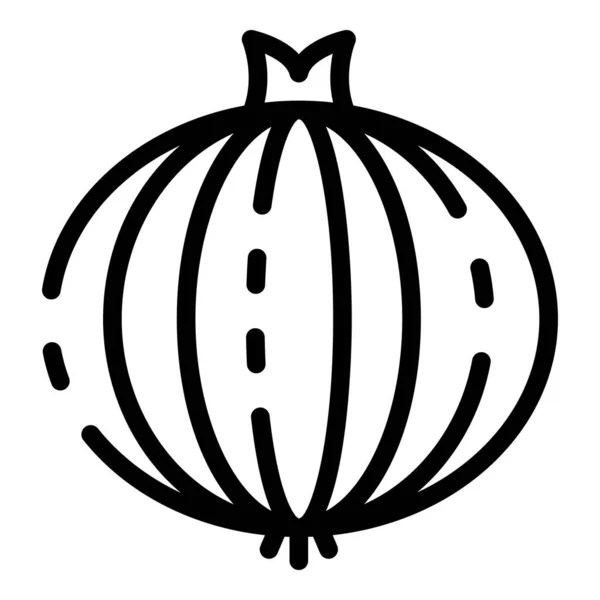 Icono de cebolla, estilo de contorno — Vector de stock