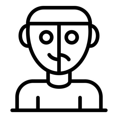 Çift kutuplu çocuk simgesi, taslak biçimi