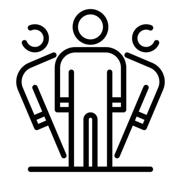 Icona del disturbo della persona, stile di contorno — Vettoriale Stock