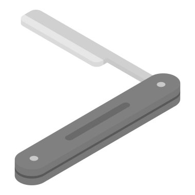 Bıçak ustura simgesi, izometrik biçim