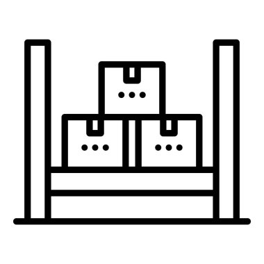 Lojistik paket yığın simgesi, özet biçimi