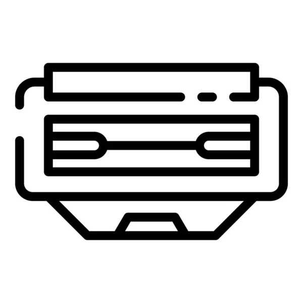 Ikona kasety biurowej w stylu konturowym — Wektor stockowy