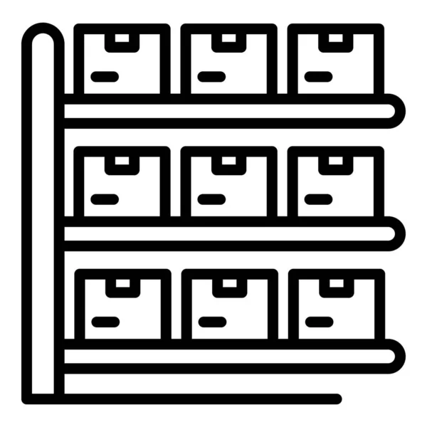 Icona del pacco logistico, stile di contorno — Vettoriale Stock