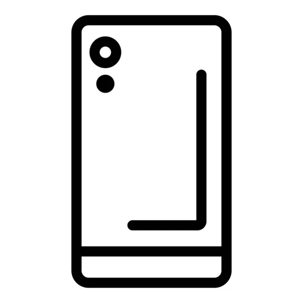 Иконка корпуса мобильного телефона, стиль контура — стоковый вектор
