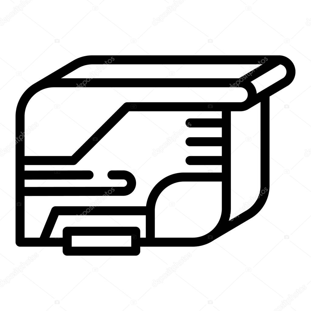 Jet ink cartridge icon, outline style