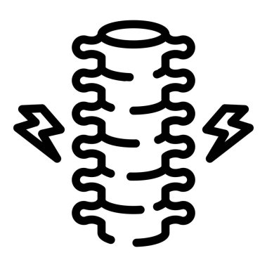 Sağlıklı omurga simgesi, anahat stili