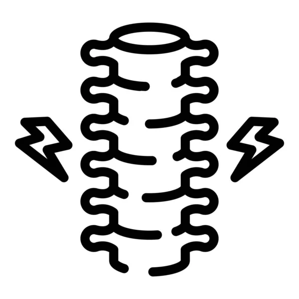 Icono de columna vertebral saludable, estilo de esquema — Vector de stock