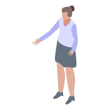 Kadın Gezi Rehberi simgesi, izometrik biçim