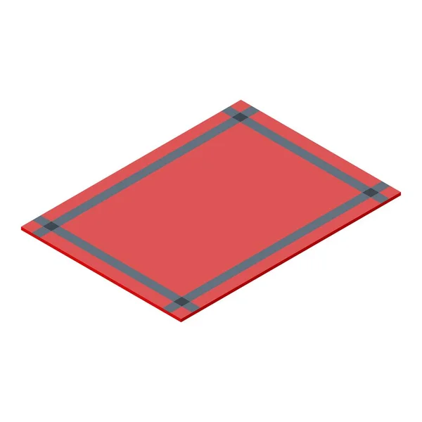 Иконка красного одеяла, изометрический стиль — стоковый вектор