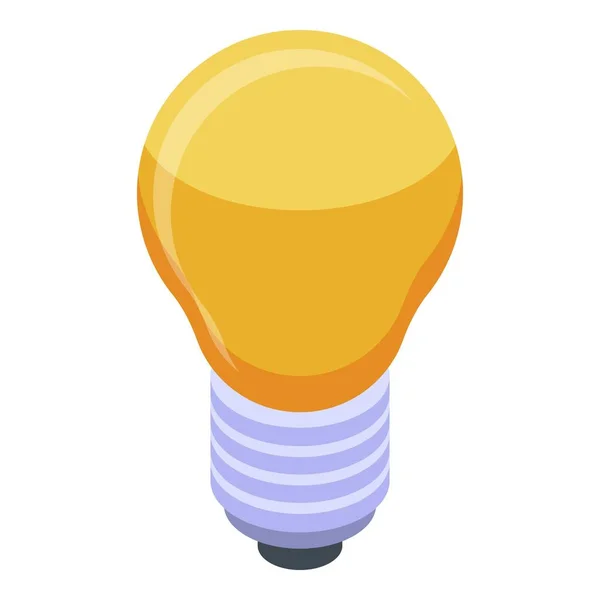 Idée d'ampoule icône d'affaires, style isométrique — Image vectorielle