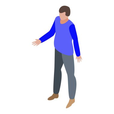 Erkek kişi simgesi, izometrik biçim