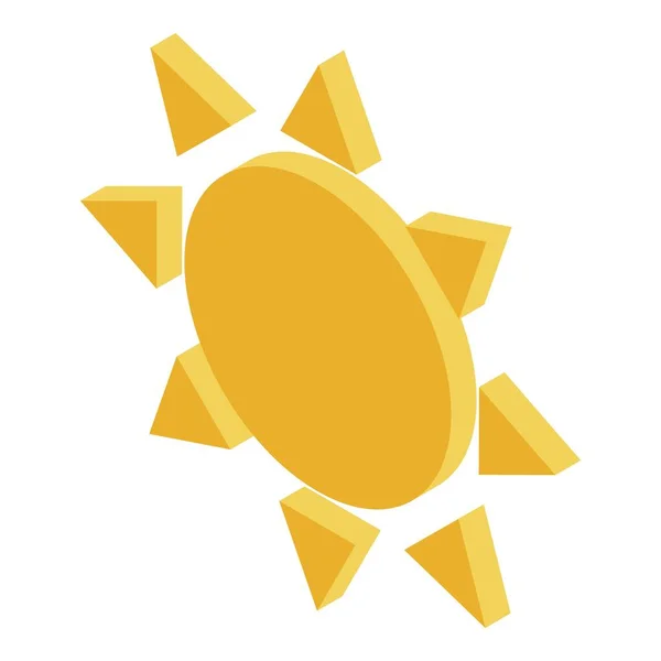 Summer sun icon, isometric style — 스톡 벡터