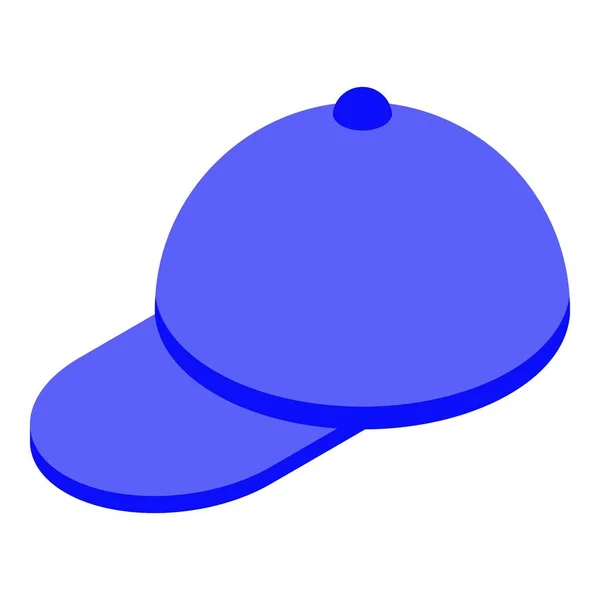Icono azul gorra de béisbol, estilo isométrico — Vector de stock