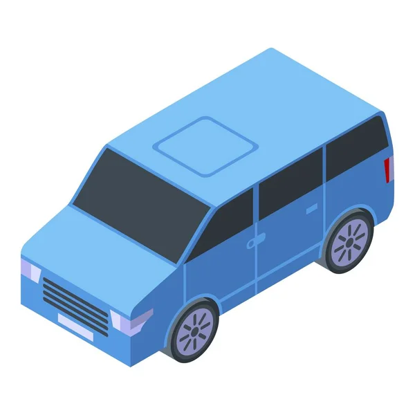 Travel mini van ikona, izometrický styl — Stockový vektor