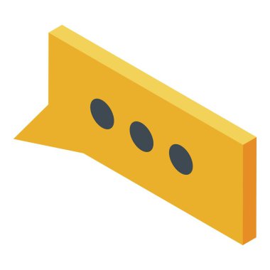 Psikolog sohbet simgesi, izometrik biçim