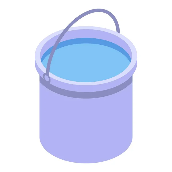 Ícone de balde de limpeza de água, estilo isométrico —  Vetores de Stock
