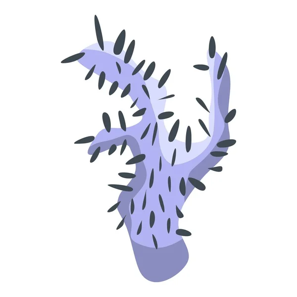 Icône de corail végétal, style isométrique — Image vectorielle