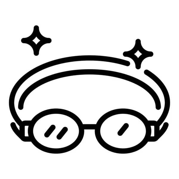 Icona degli occhiali da vista procedura laser, stile contorno — Vettoriale Stock