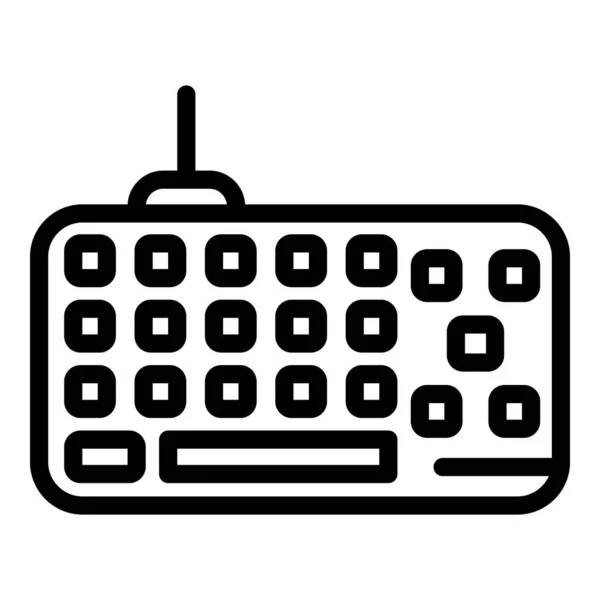 Symbol des Tastaturgeräts, Umrissstil — Stockvektor