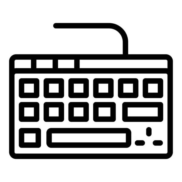 Icona tastiera digitale, stile contorno — Vettoriale Stock