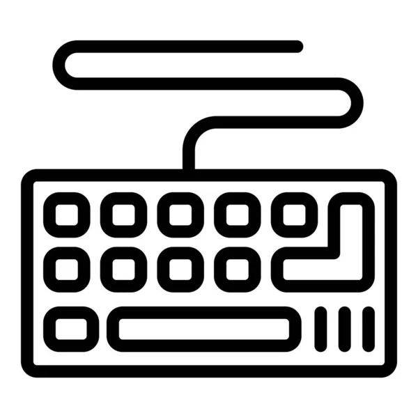 Hardware toetsenbord icoon, outline stijl — Stockvector