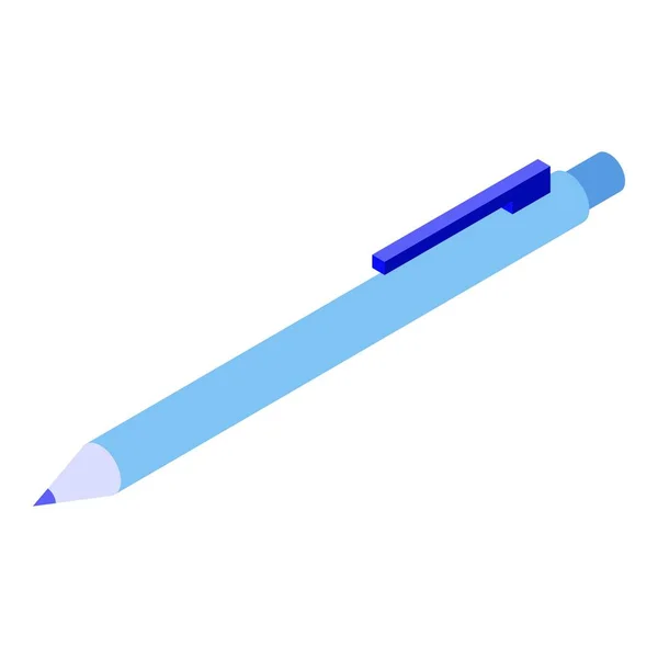 Blaues Stift-Symbol, isometrischer Stil — Stockvektor