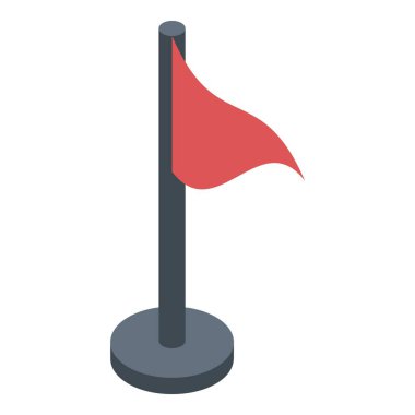 Tablo bayrağı simgesi, izometrik biçim