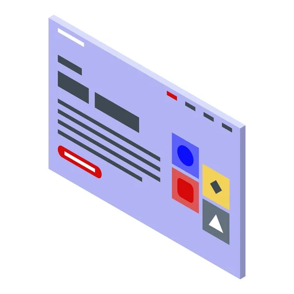 Link building page icon, isometric style