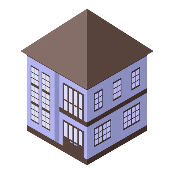 Privates Ferienhaus-Symbol, isometrischer Stil — Stockvektor