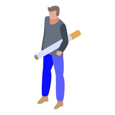 Duman bağımlılığı simgesi, izometrik biçim