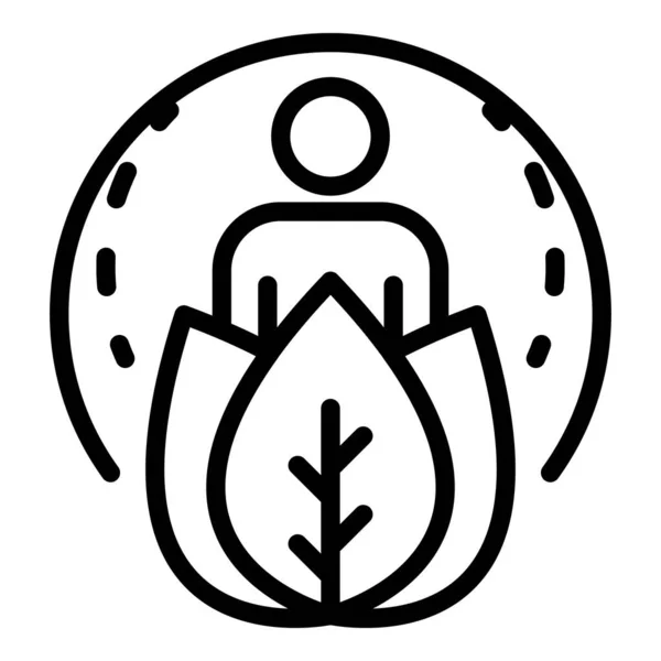 Termesztett növényi ikon, körvonalazott stílus — Stock Vector