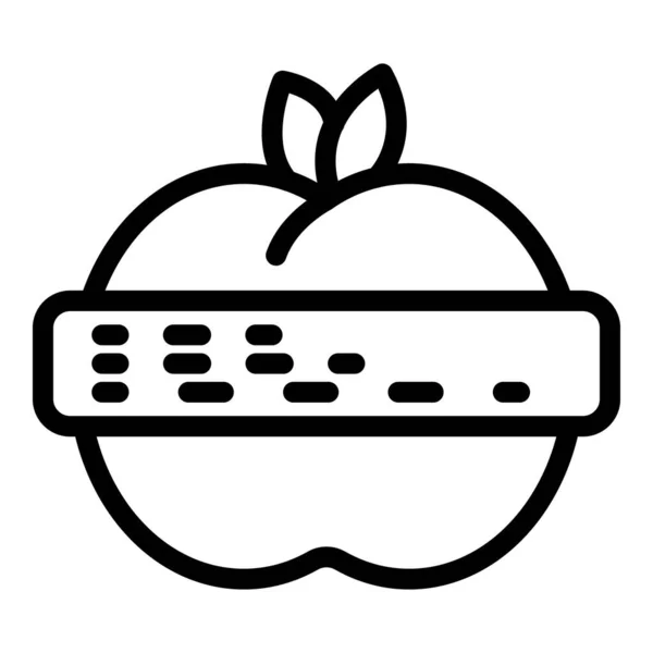 Icône pomme agronome, style contour — Image vectorielle