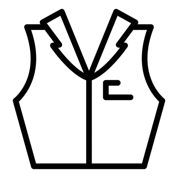 Ícone de colete de crupiê, estilo esboço — Vetor de Stock