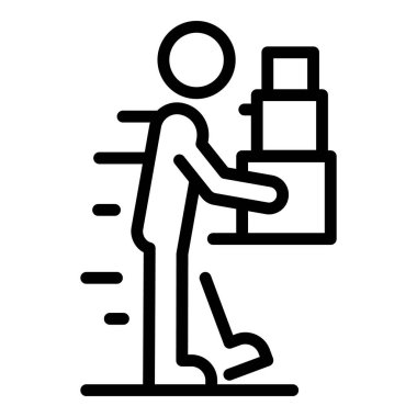 Kurye kutusu dağıtım simgesi, taslak biçimi