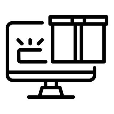 Çevrimiçi paket dağıtım simgesi, özet biçimi