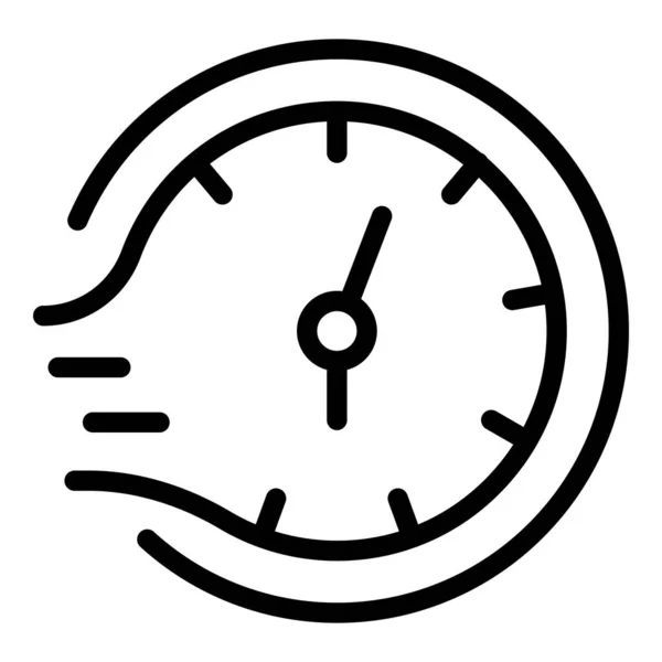 Icono de tiempo de entrega, estilo de esquema — Vector de stock