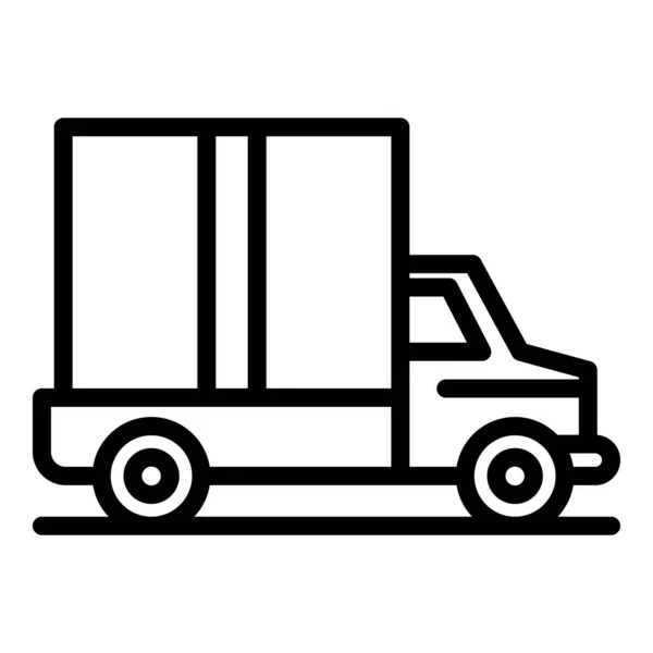 Lieferwagen Paketzustellung Symbol, Umriss Stil — Stockvektor