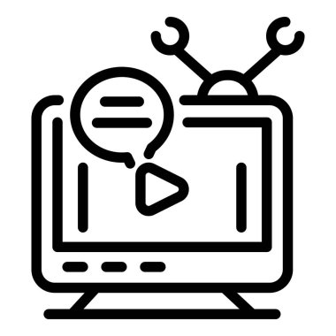 Video TV seti simgesi, özet biçimi