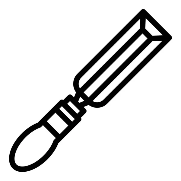 Icono de cincel tallado, estilo de contorno — Vector de stock