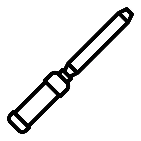 Ручка зубила иконка, стиль контура — стоковый вектор