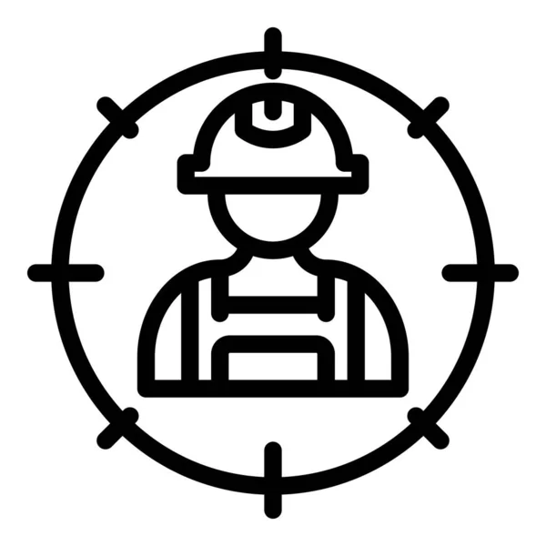 Icono de objetivo de ingeniero de comunicaciones, estilo de esquema — Archivo Imágenes Vectoriales