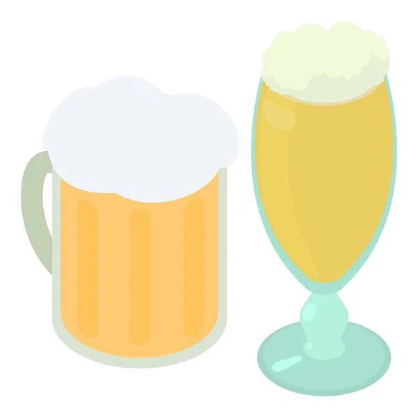 Swiss beer icon, isometric style — Stock Vector