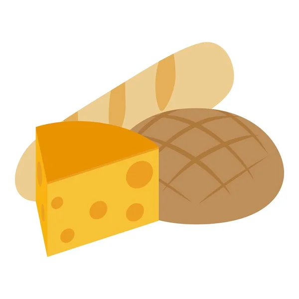 Icono de la comida suiza, estilo isométrico — Vector de stock