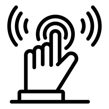 Parmak el simgesine dokun, taslak biçimi