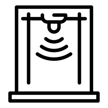 Kablosuz metal dedektör simgesi, özet biçimi