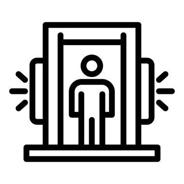 Metal dedektör koruma simgesi, taslak biçimi