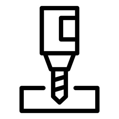 İş modern değirmen makinesi simgesi, özet biçimi